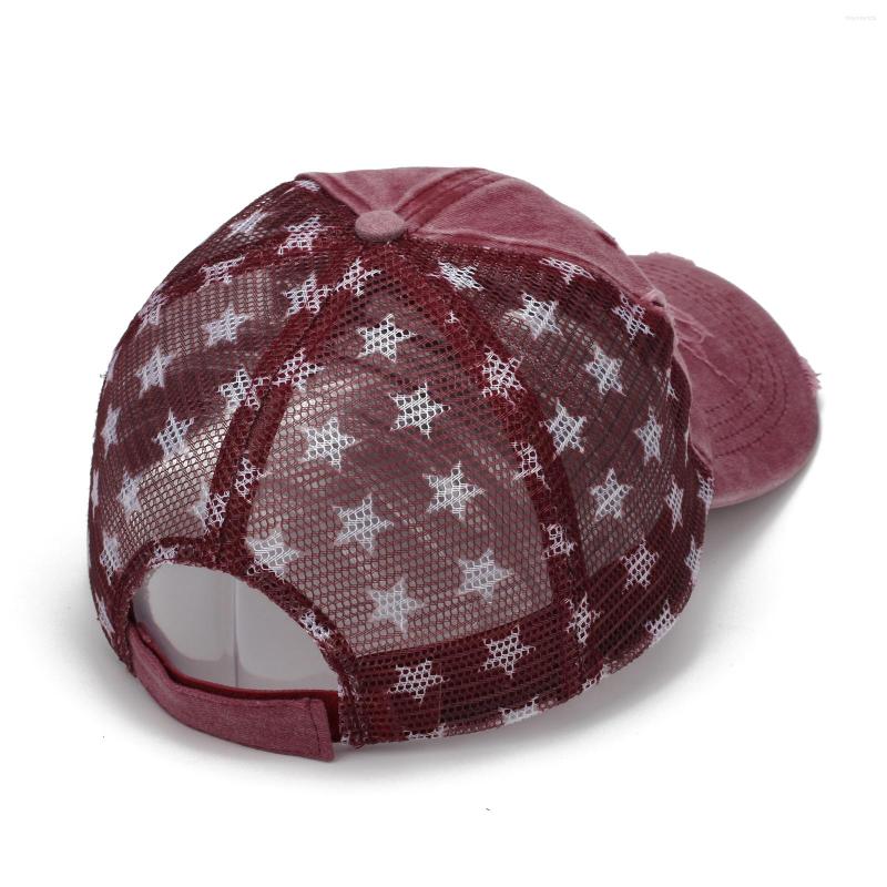 Ball Caps Ball Caps 4 Colors Distressed American Flag Star Cap Denim Baseball Women Jeans USA Hat