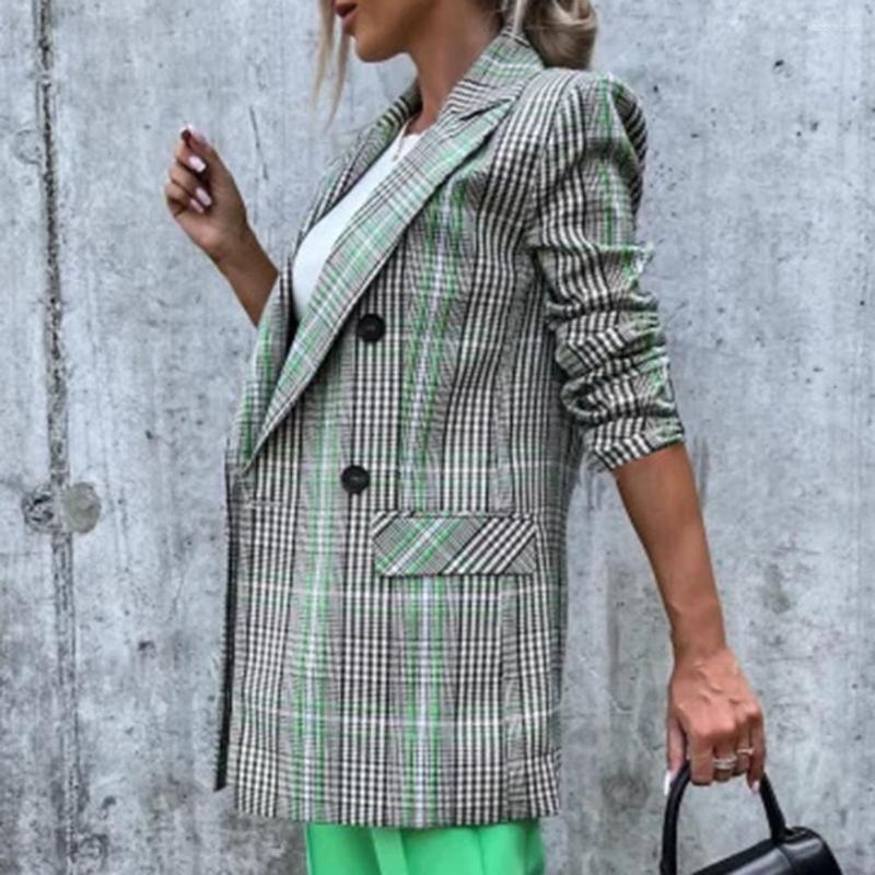 Women' Suits Stylish Midi Blazer Coldproof Elegant Plaid Print Warm Autumn Winter Women Slim Long, Black
Women' Suits Stylish Midi Blazer Coldproof Elegant Plaid Print Warm Autumn Winter Women Slim Long, Black