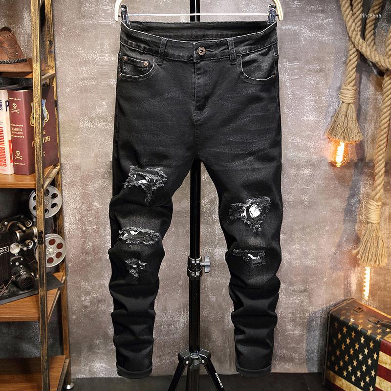 Men's Jeans High Quality Men's Holes Fashion Straight Stretch Brand Slim Skinny Patch Printing Design Trousers Casual Denim Pants, 719 black
Men's Jeans High Quality Men's Holes Fashion Straight Stretch Brand Slim Skinny Patch Printing Design Trousers Casual Denim Pants, 719 black