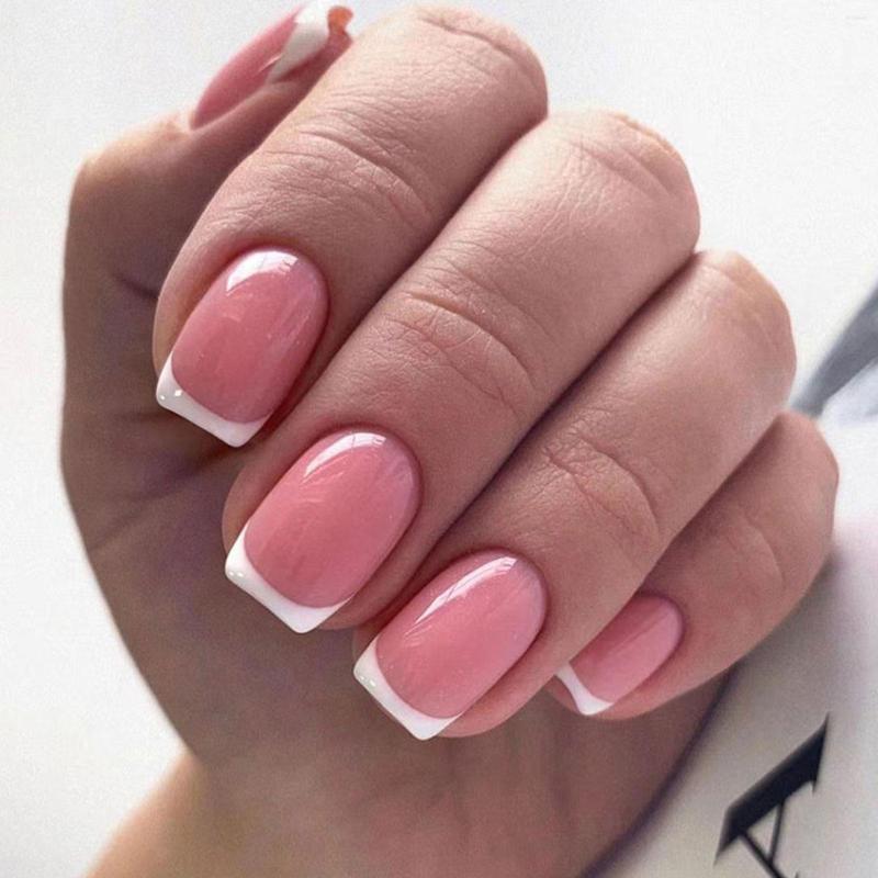 False Nails 24pcs French White Edge Fake Short Coffin Nude Pink Nail Tips Full Cover Detachable Wearable Artificial Acrylic, 764758
False Nails 24pcs French White Edge Fake Short Coffin Nude Pink Nail Tips Full Cover Detachable Wearable Artificial Acrylic, 764758