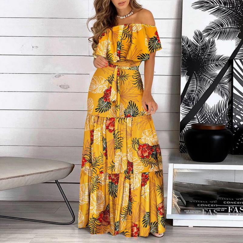 Women' Swimwear Sexy Floral Print Strapless Beach Dress Summer Vacation Boho Plus Size Long Robe Maxi Women Party Sundress Vestidos, Yellow
Women' Swimwear Sexy Floral Print Strapless Beach Dress Summer Vacation Boho Plus Size Long Robe Maxi Women Party Sundress Vestidos, Yellow