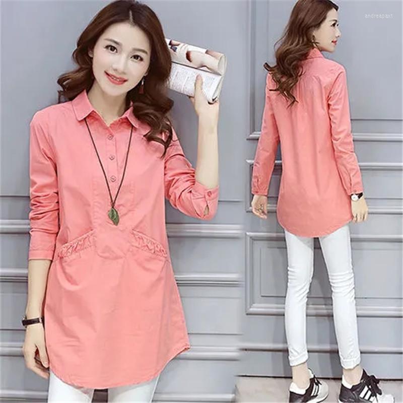Women' Blouses Big Pocket Solid Color Shirt Female Outerwear Advanced Korean Version Slim Fit Thin Medium Long Sleeves Women Blouse, White
Women' Blouses Big Pocket Solid Color Shirt Female Outerwear Advanced Korean Version Slim Fit Thin Medium Long Sleeves Women Blouse, White