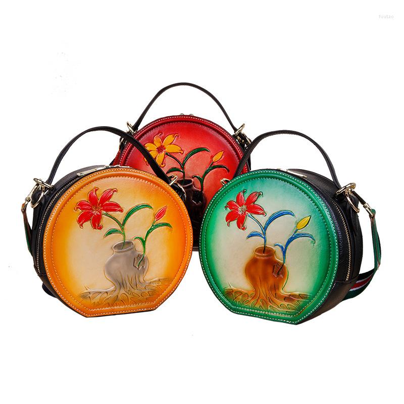 Evening Bags Women Mini Genuine Leather Handbags Vintage Color Small Round Bag Clutch, Vintage red
Evening Bags Women Mini Genuine Leather Handbags Vintage Color Small Round Bag Clutch, Vintage red