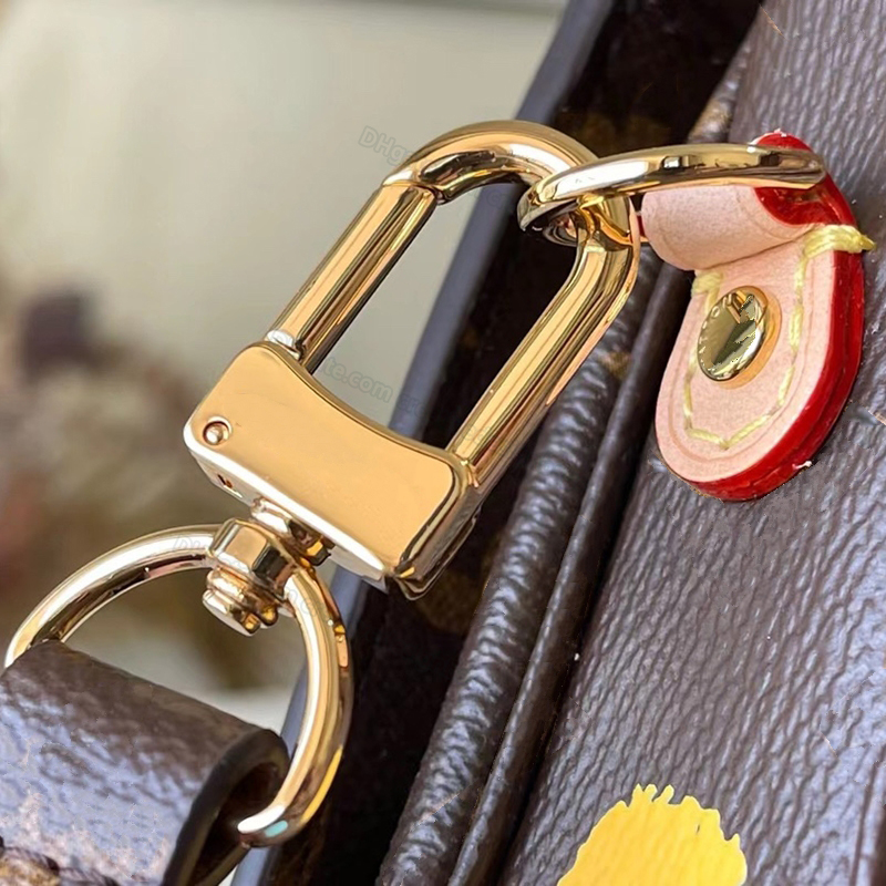 9A Shoulder Bags Messenger Bag Pochette Polka Dot Metis Hard Case Lock Canvas Leather Handbag Embossed Silk Screen Crossbody 25cm L298