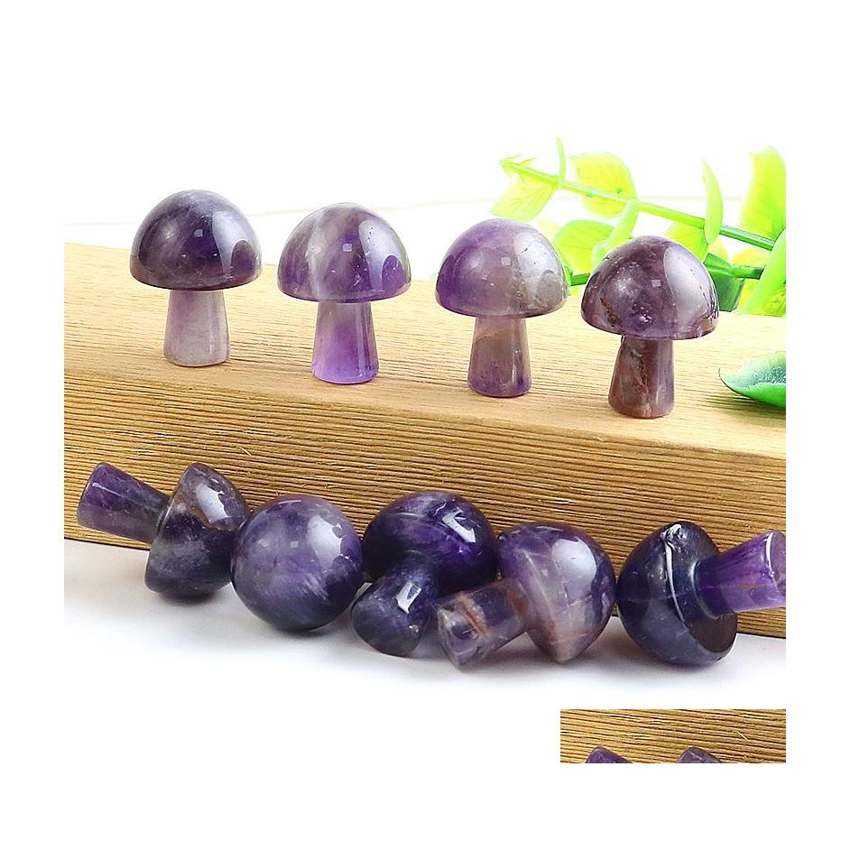 Stone 20Mm Amethyst Mini Mushroom Plant Statue Natural Carving Home Decoration Crystal Polishing Ge Vipjewel Drop Delivery Jewelry Dhhrw
Stone 20Mm Amethyst Mini Mushroom Plant Statue Natural Carving Home Decoration Crystal Polishing Ge Vipjewel Drop Delivery Jewelry Dhhrw