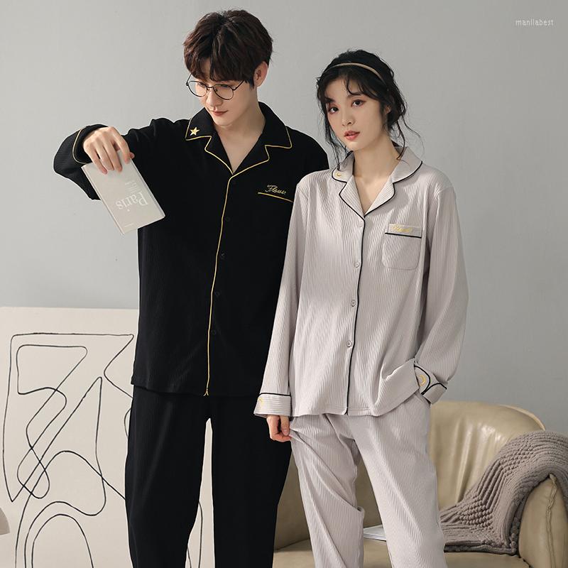 Women's Sleepwear Couple Pajama Set Cotton Long Sleeve Pyjamas Men And Women Turn-down Collar Suit Solid Pijamas, 532w
Women's Sleepwear Couple Pajama Set Cotton Long Sleeve Pyjamas Men And Women Turn-down Collar Suit Solid Pijamas, 532w