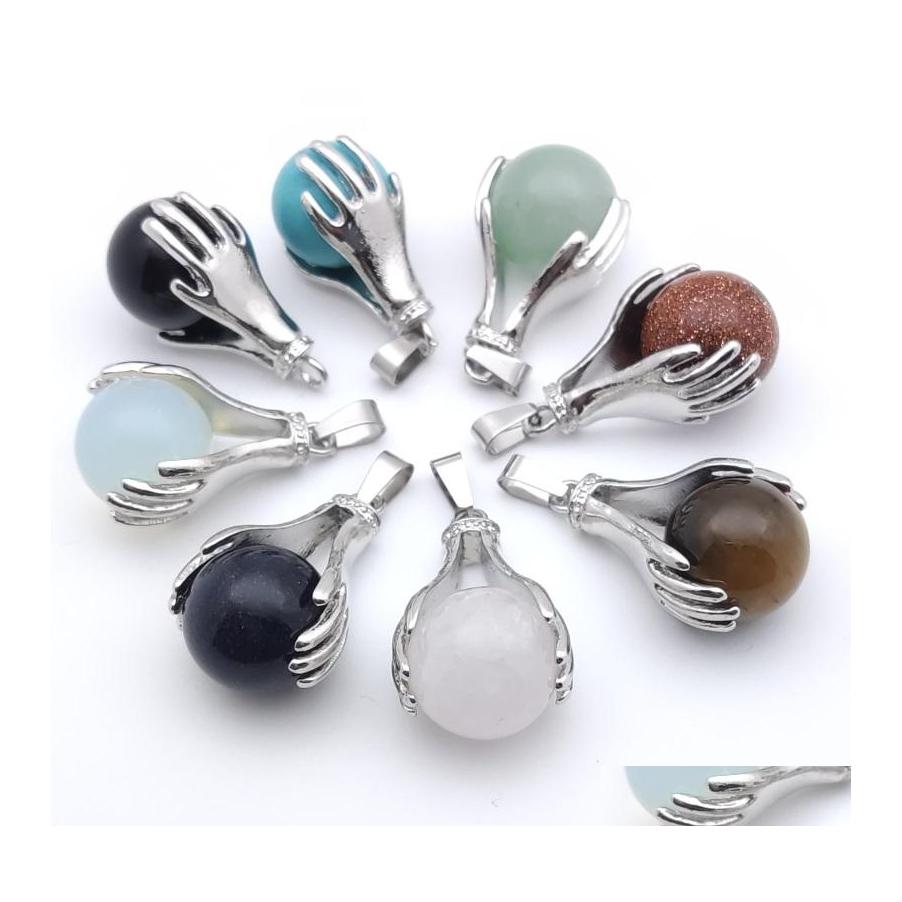 Charms Natural Stone Crystal Pendant Gold Sier Hand Hold Round Bead Necklaces Pendants Yoga Reiki Chakra Healing Women Men Whole Dro Dhjbg
Charms Natural Stone Crystal Pendant Gold Sier Hand Hold Round Bead Necklaces Pendants Yoga Reiki Chakra Healing Women Men Whole Dro Dhjbg