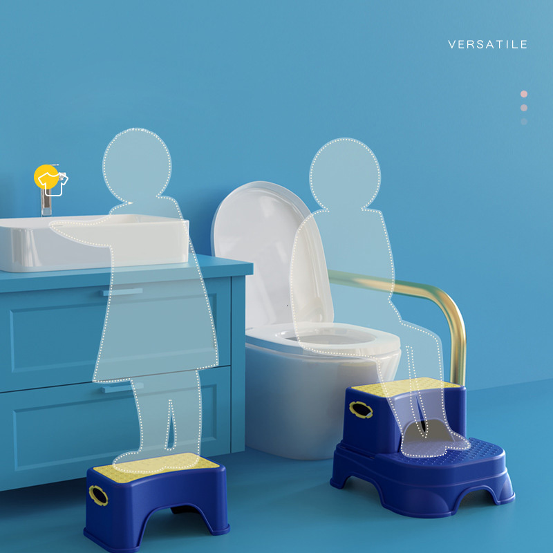 Step Stools Toddler Stand Stools Versatile Two-Step Kids Step Stool Toilet Potty Training Chair Non-slip For Bathroom Kitchen Comfort Safety 230217