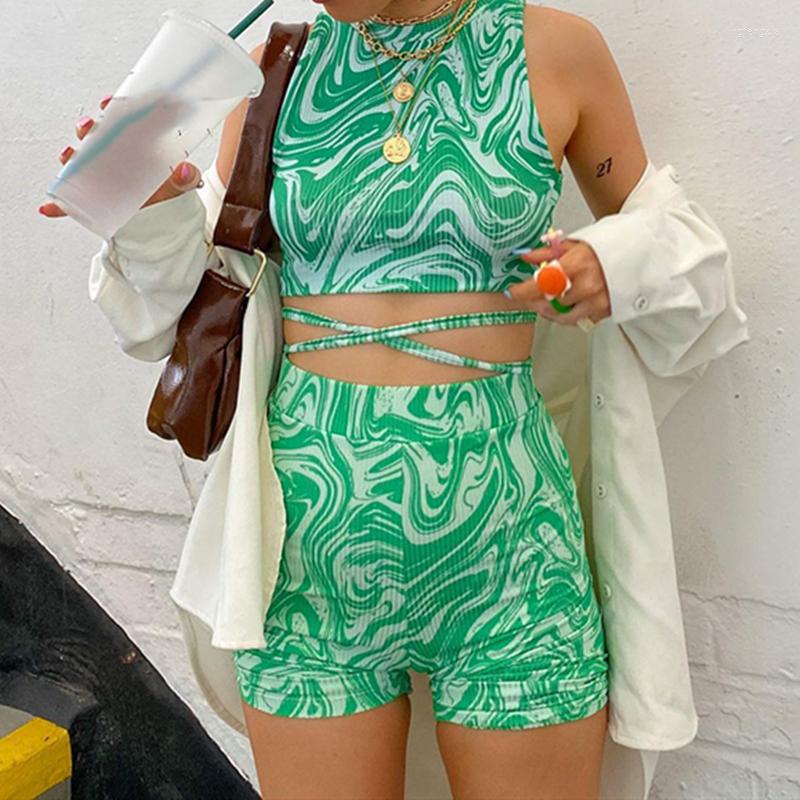 Active Sets 2023 Fashion Green Print 2Pcs Set Women Casual Outfit Sport Suit Sexy Slim Fit Pullover Vest Crop Top Bandage Shorts Streetwear
Active Sets 2023 Fashion Green Print 2Pcs Set Women Casual Outfit Sport Suit Sexy Slim Fit Pullover Vest Crop Top Bandage Shorts Streetwear