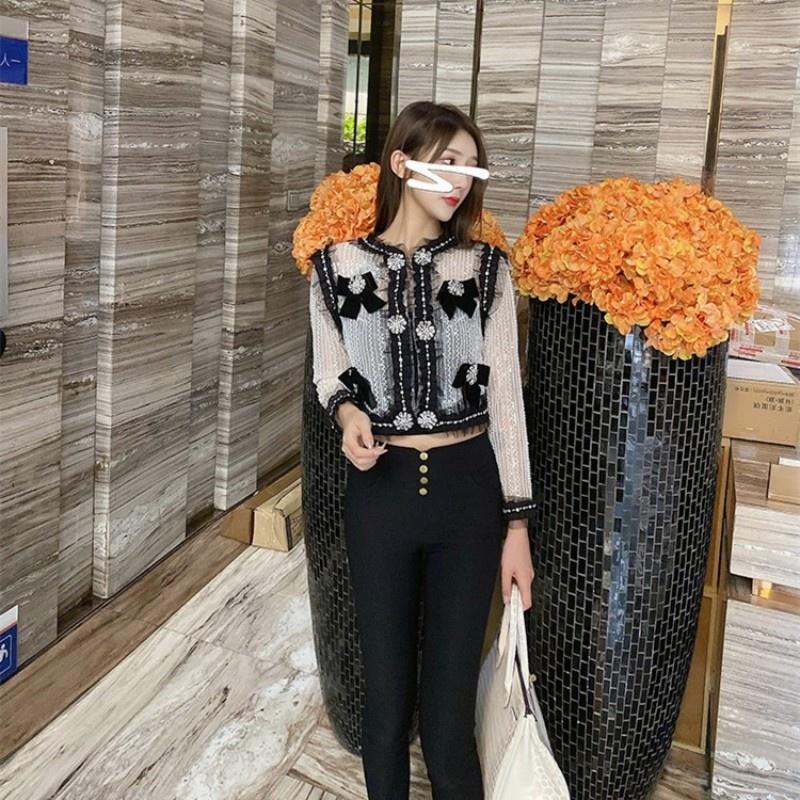 Women' Jackets Designer Women Crystal Beading Short Jacket Summer Hollow Out Sexy Coat Ladies Party Shiny Diamonds Bowknot Ruffles JacketsW, As photo
Women' Jackets Designer Women Crystal Beading Short Jacket Summer Hollow Out Sexy Coat Ladies Party Shiny Diamonds Bowknot Ruffles JacketsW, As photo