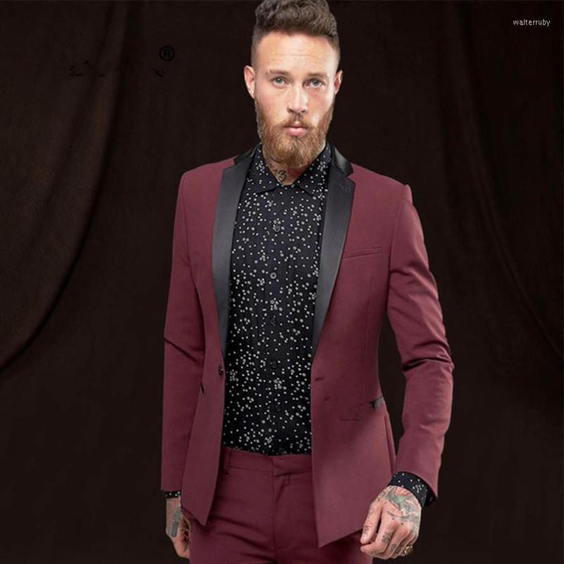 Men's Suits Fashionable One Button Burgundy Groom Tuxedos Notch Lapel Groomsmen Men Blazers (Jacket Pants Tie) NO:382, Same as image
Men's Suits Fashionable One Button Burgundy Groom Tuxedos Notch Lapel Groomsmen Men Blazers (Jacket Pants Tie) NO:382, Same as image