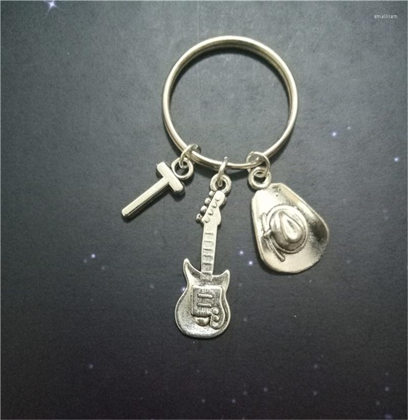 Keychains Creative Handmade Guitar Keyring Music Keychain Personalised Gift Initial Charm Cowboy Hat
Keychains Creative Handmade Guitar Keyring Music Keychain Personalised Gift Initial Charm Cowboy Hat