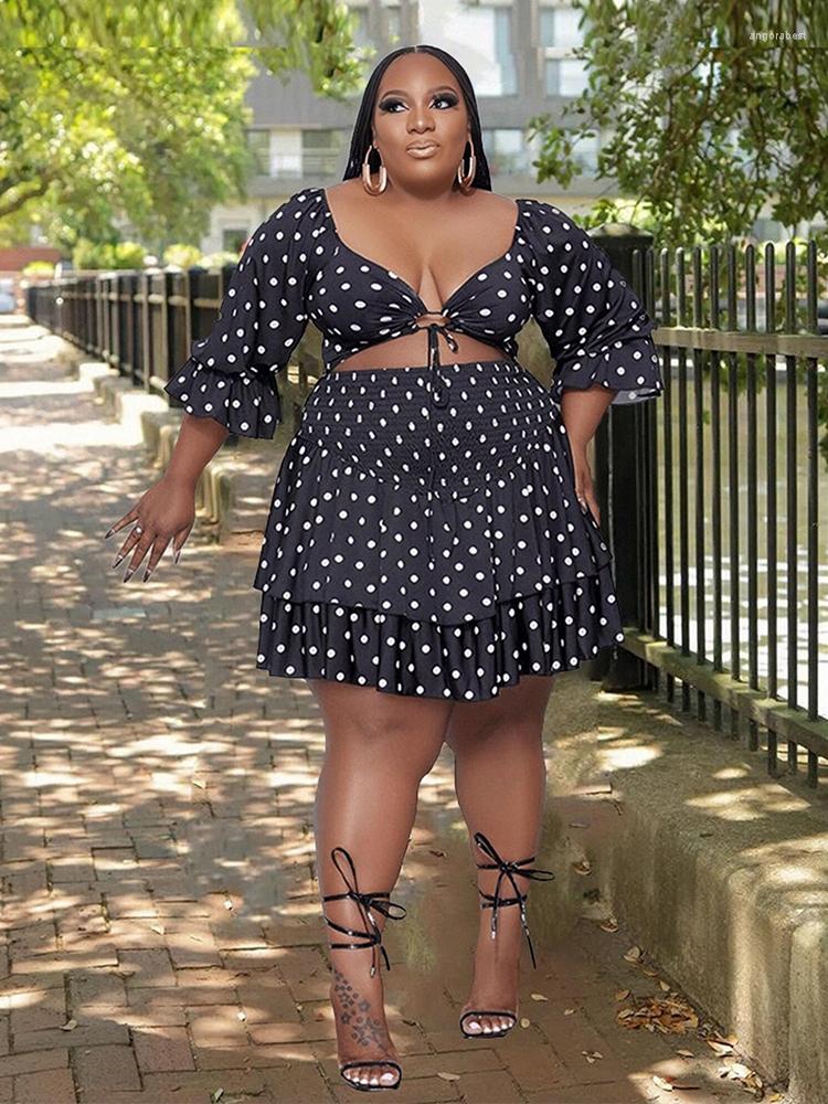 Tracksuits Two Piece Sets Womens Outifits Skirt And Crop Top Set Plus Size Long Sleeve Dots Sexy Rave Outfits Wholesale Bulk Drop, Black
Tracksuits Two Piece Sets Womens Outifits Skirt And Crop Top Set Plus Size Long Sleeve Dots Sexy Rave Outfits Wholesale Bulk Drop, Black