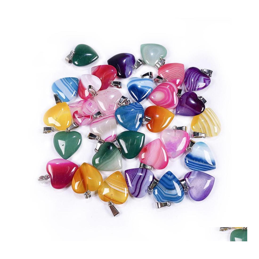 Charms 20X20Mm Heart Stone Stripe Agate Pendant Healing Reiki Crystal Diy Necklace Earrings Women Fashion Jewelry Finding Whole Drop Dhlaj
Charms 20X20Mm Heart Stone Stripe Agate Pendant Healing Reiki Crystal Diy Necklace Earrings Women Fashion Jewelry Finding Whole Drop Dhlaj