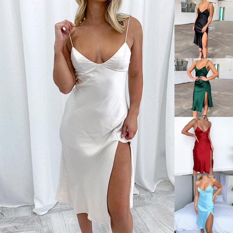 Casual Dresses Womens Sexy Satin Dress Backless Spaghetti Strap Cocktail Wedding Guest Evening Party Midi For Women Mitosis, Black
Casual Dresses Womens Sexy Satin Dress Backless Spaghetti Strap Cocktail Wedding Guest Evening Party Midi For Women Mitosis, Black