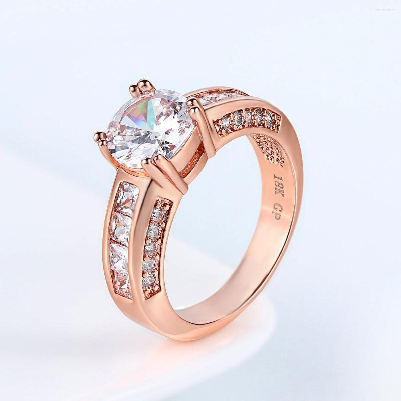 Wedding Rings Classic Zirconia For Women Bridal Rose Gold Color Crystal Engagement Fashion Jewelry Accessories R036
Wedding Rings Classic Zirconia For Women Bridal Rose Gold Color Crystal Engagement Fashion Jewelry Accessories R036