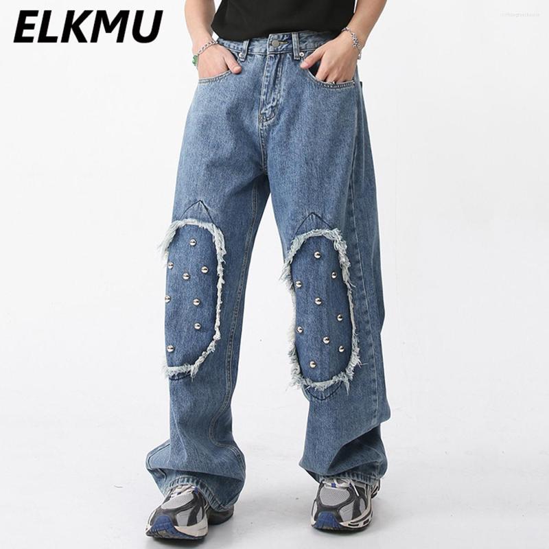 Men's Jeans Rivet Splicing Punk Men Loose Straight Casual Blue Trousers Fashion Streetwear Harajuku Hip Hop Denim Pants
Men's Jeans Rivet Splicing Punk Men Loose Straight Casual Blue Trousers Fashion Streetwear Harajuku Hip Hop Denim Pants