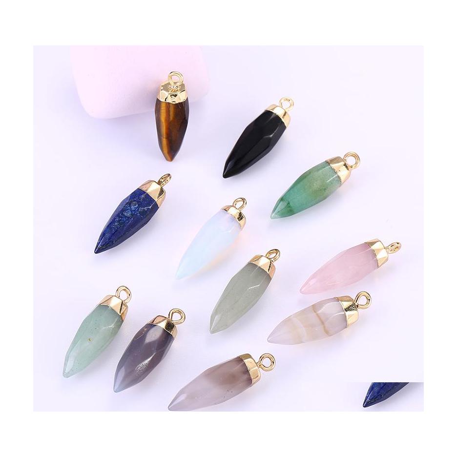 Charms Natural Stone Cone Opal Pink Quartz Chakras Crystal Tiger Eye Healing Pendant For Diy Jewelry Making Necklace Drop Delivery F Dhltw
Charms Natural Stone Cone Opal Pink Quartz Chakras Crystal Tiger Eye Healing Pendant For Diy Jewelry Making Necklace Drop Delivery F Dhltw
