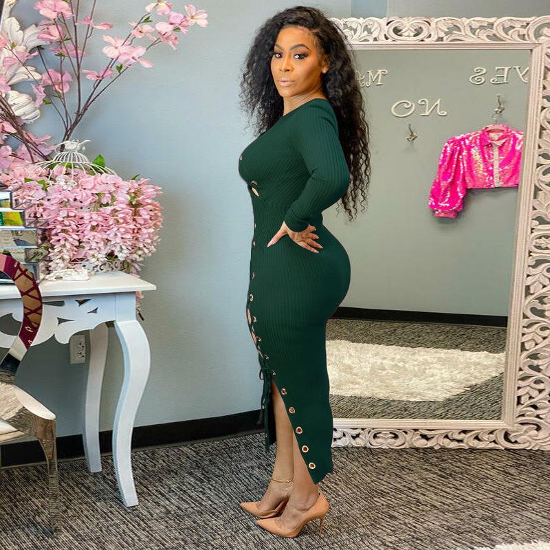 Casual Dresses Spring Solid High-end Special Cross Bandage Sexy Club Young Full Sleeve Long Pencil Spit Dress High Waist For WomenCasual, Black
Casual Dresses Spring Solid High-end Special Cross Bandage Sexy Club Young Full Sleeve Long Pencil Spit Dress High Waist For WomenCasual, Black