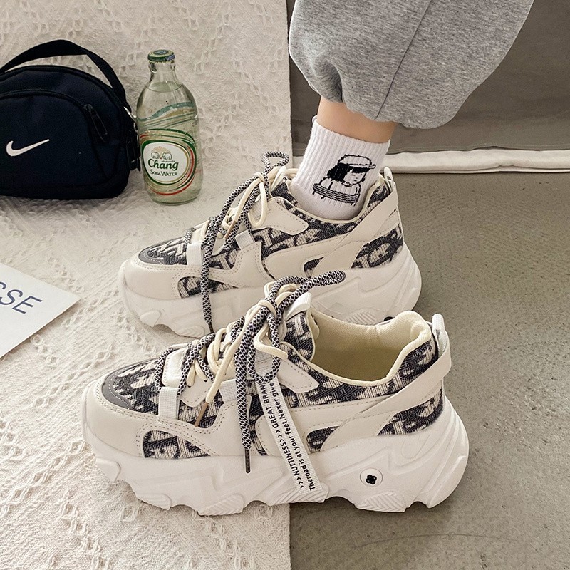 Dress Shoes Platform Dad for Women Color Matching 's Casual All-match Sneakers Comfortable Sports 230217, Black
Dress Shoes Platform Dad for Women Color Matching 's Casual All-match Sneakers Comfortable Sports 230217, Black