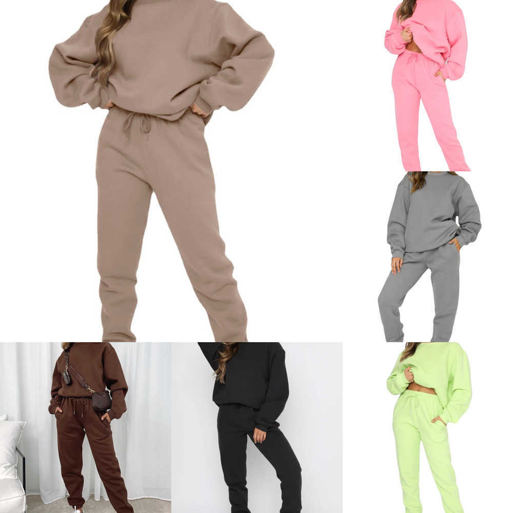 Spring Women Clothes 2023 Tracksuits Two Piece Pants Set Solid Color Round Neck Pullover Trousers Women' Fashion Leisure Long Sleeve Sweater Trousers Suit, Brown6
Spring Women Clothes 2023 Tracksuits Two Piece Pants Set Solid Color Round Neck Pullover Trousers Women' Fashion Leisure Long Sleeve Sweater Trousers Suit, Brown6