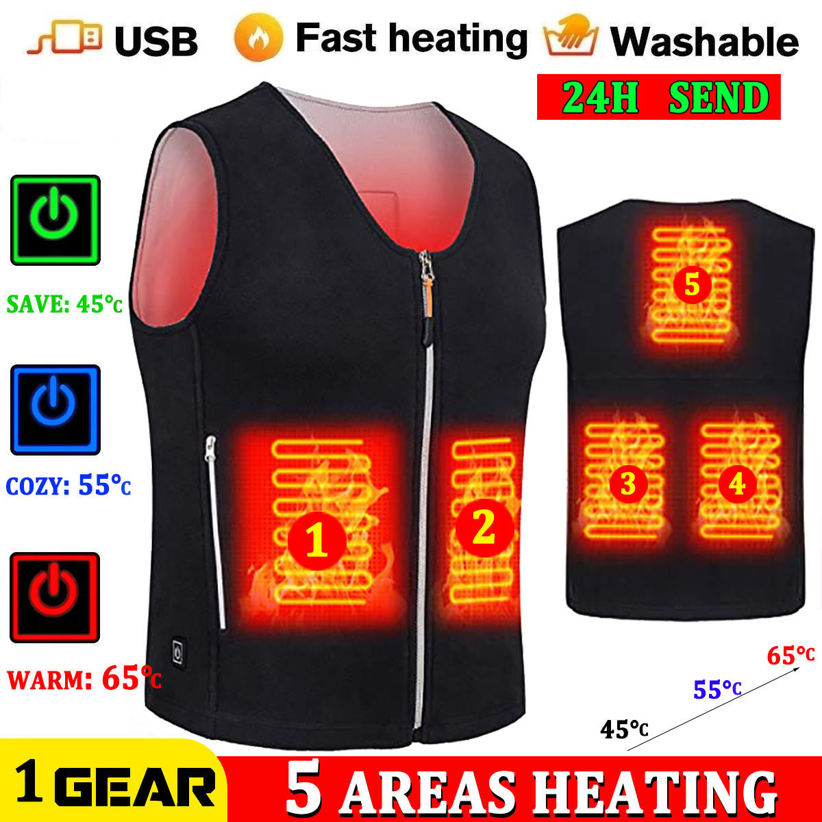 Men's Vests Men's winter Smart Heated vest USB Electric Heating Vest Women's heating jacket Outdoor trekking Thermal Warm Jacket heated 230217, Black v-neck-5
Men's Vests Men's winter Smart Heated vest USB Electric Heating Vest Women's heating jacket Outdoor trekking Thermal Warm Jacket heated 230217, Black v-neck-5