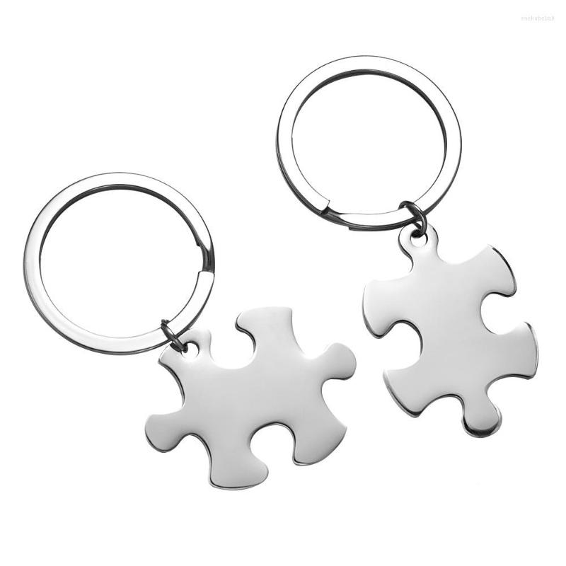 Keychains 10 Pair Stainless Steel Couples Customized Jigsaw Puzzle Keychain Blank For Engrave Metal Stitching Key Chain
Keychains 10 Pair Stainless Steel Couples Customized Jigsaw Puzzle Keychain Blank For Engrave Metal Stitching Key Chain