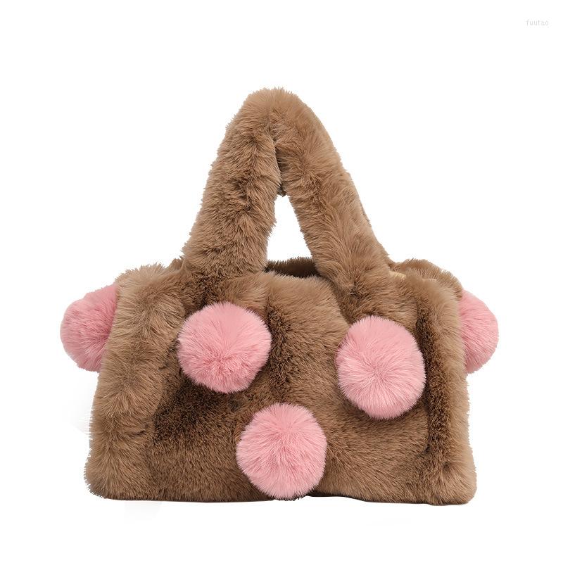 Evening Bags Casual Retro Fur Bag Ins Simple Plush Hand Held Women's Net Red Fashion Wool Ball Color Contrast Handbag, Black
Evening Bags Casual Retro Fur Bag Ins Simple Plush Hand Held Women's Net Red Fashion Wool Ball Color Contrast Handbag, Black