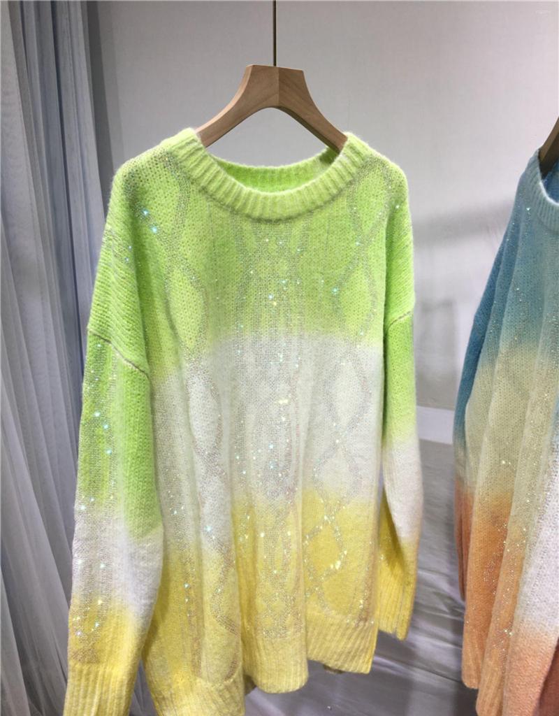 Women's Sweaters Heavy Embroidery Drilling Sweater Women's Thickened Cable-Knit Loose Mid-Length Gradient Color Idle Style Pullover, Army green
Women's Sweaters Heavy Embroidery Drilling Sweater Women's Thickened Cable-Knit Loose Mid-Length Gradient Color Idle Style Pullover, Army green