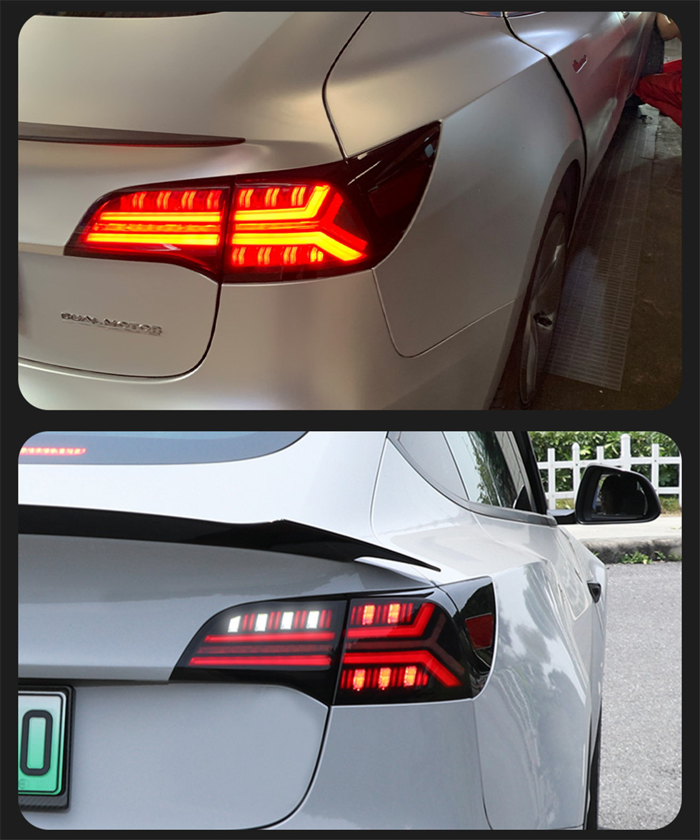 Taillight For Tesla Model Y Model3 Model 3 Tail Lights With Sequential Turn Signal Animation Brake Parking Lights