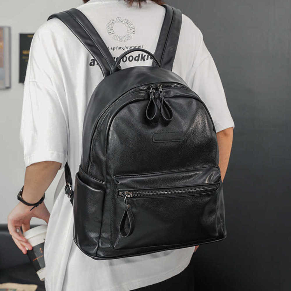 Backpack Style large capacity leisure backpack travel computer fashion bag Korean simple men's 221222, Black-
Backpack Style large capacity leisure backpack travel computer fashion bag Korean simple men's 221222, Black-