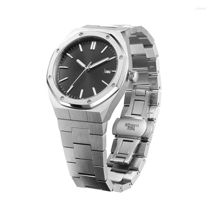 Wristwatches Luxury Black Stainless Steel 5ATM Waterproof Japan Movement Men Automatic Mechanical Watch
Wristwatches Luxury Black Stainless Steel 5ATM Waterproof Japan Movement Men Automatic Mechanical Watch