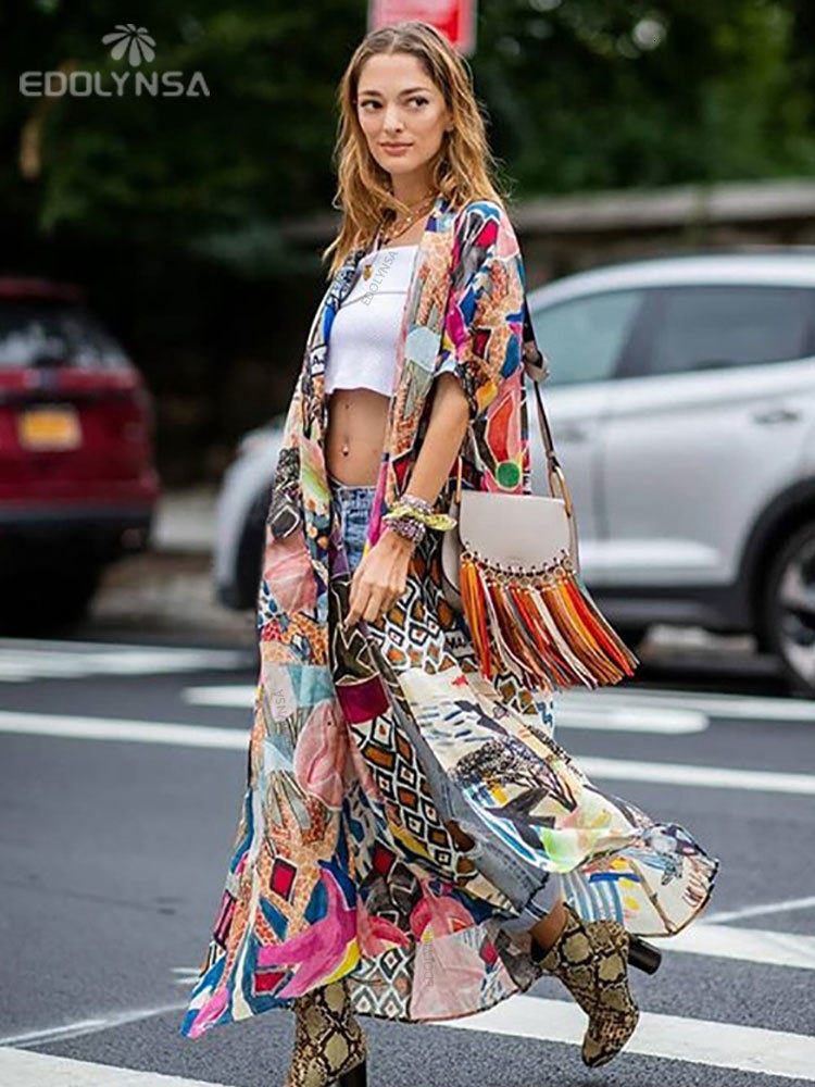 Casual Dresses Boho Print Half Sleeve Dress Summer Beach Wear Long Kimono Plus Size Women Clothes Sexy V-neck Lady Loose N796 230217, N700-796
Casual Dresses Boho Print Half Sleeve Dress Summer Beach Wear Long Kimono Plus Size Women Clothes Sexy V-neck Lady Loose N796 230217, N700-796