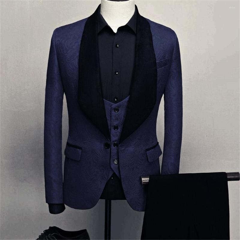 Men's Suits Men High Quality Shawl Lapel Man Pattern Black Groom Tuxedos Wedding/prom 3 Pieces ( Jacket Pants Vest Tie ) E48, Same the picture
Men's Suits Men High Quality Shawl Lapel Man Pattern Black Groom Tuxedos Wedding/prom 3 Pieces ( Jacket Pants Vest Tie ) E48, Same the picture