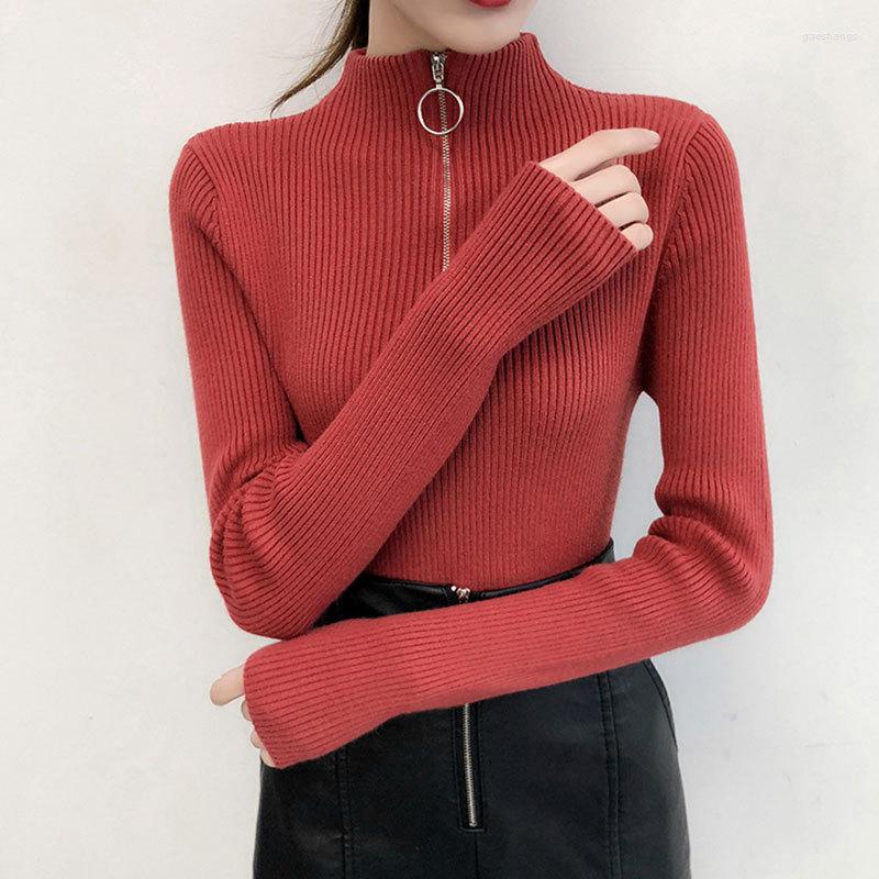 Women's Sweaters Women Zipper Half Turtleneck Sweater Solid Slim Autumn Winter Clothes Sueter Mujer Basic Fashion Pullovers, White
Women's Sweaters Women Zipper Half Turtleneck Sweater Solid Slim Autumn Winter Clothes Sueter Mujer Basic Fashion Pullovers, White