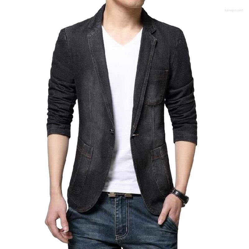 Men's Suits Spring Denim Blazer Men Fashion Coat For Male Casual Slim Fit One Button Men's Jacket, Black
Men's Suits Spring Denim Blazer Men Fashion Coat For Male Casual Slim Fit One Button Men's Jacket, Black
