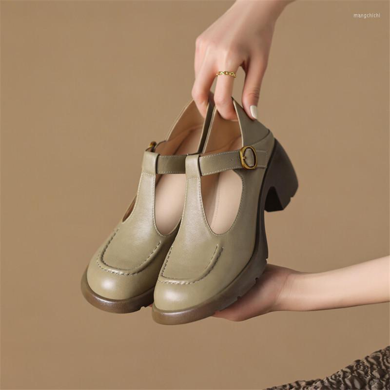 Dress Shoes 2023 Spring/summer Cow Leather Mary Jane Round Toe High Heels Casual Women Chunky Heel Woman Zapatos Mujer, Brown
Dress Shoes 2023 Spring/summer Cow Leather Mary Jane Round Toe High Heels Casual Women Chunky Heel Woman Zapatos Mujer, Brown