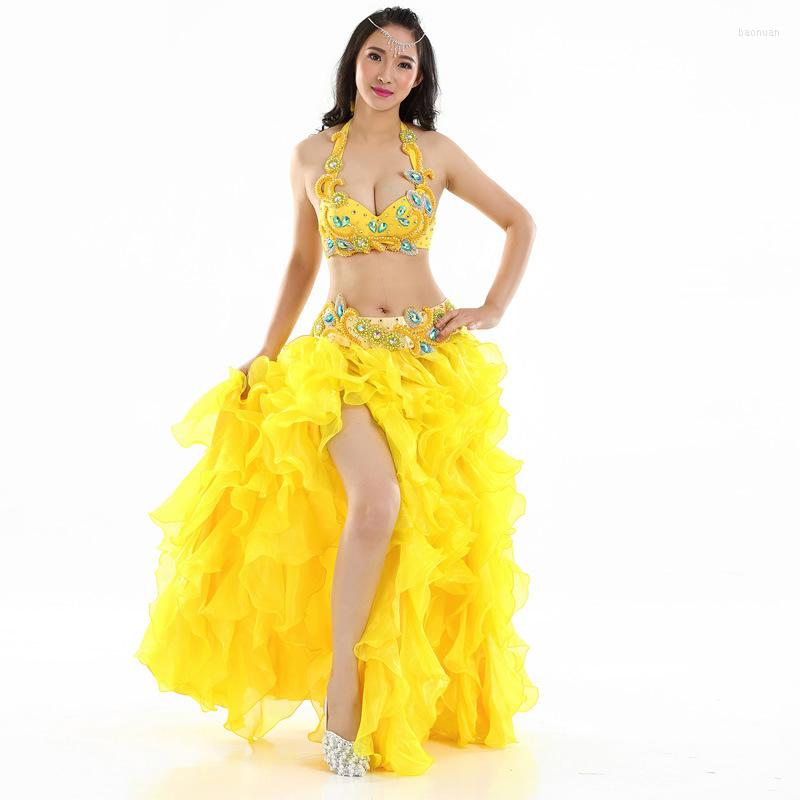 Stage Wear #871 Professional Egyptian Bellydance Costume Set Rhinestone Bra B/C Cup Wave Skirt Egypt Belly Dance Outfits, Gold
Stage Wear #871 Professional Egyptian Bellydance Costume Set Rhinestone Bra B/C Cup Wave Skirt Egypt Belly Dance Outfits, Gold