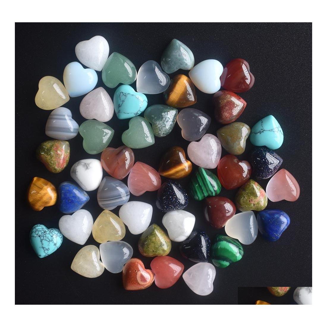 Stone Natural 10Mm Heart Loose Beads Opal Rose Quartz Tigers Eye Turquoise Cabochons Flat Back For Necklace Ring Earrrings Jewelry D Dh7Pg
Stone Natural 10Mm Heart Loose Beads Opal Rose Quartz Tigers Eye Turquoise Cabochons Flat Back For Necklace Ring Earrrings Jewelry D Dh7Pg