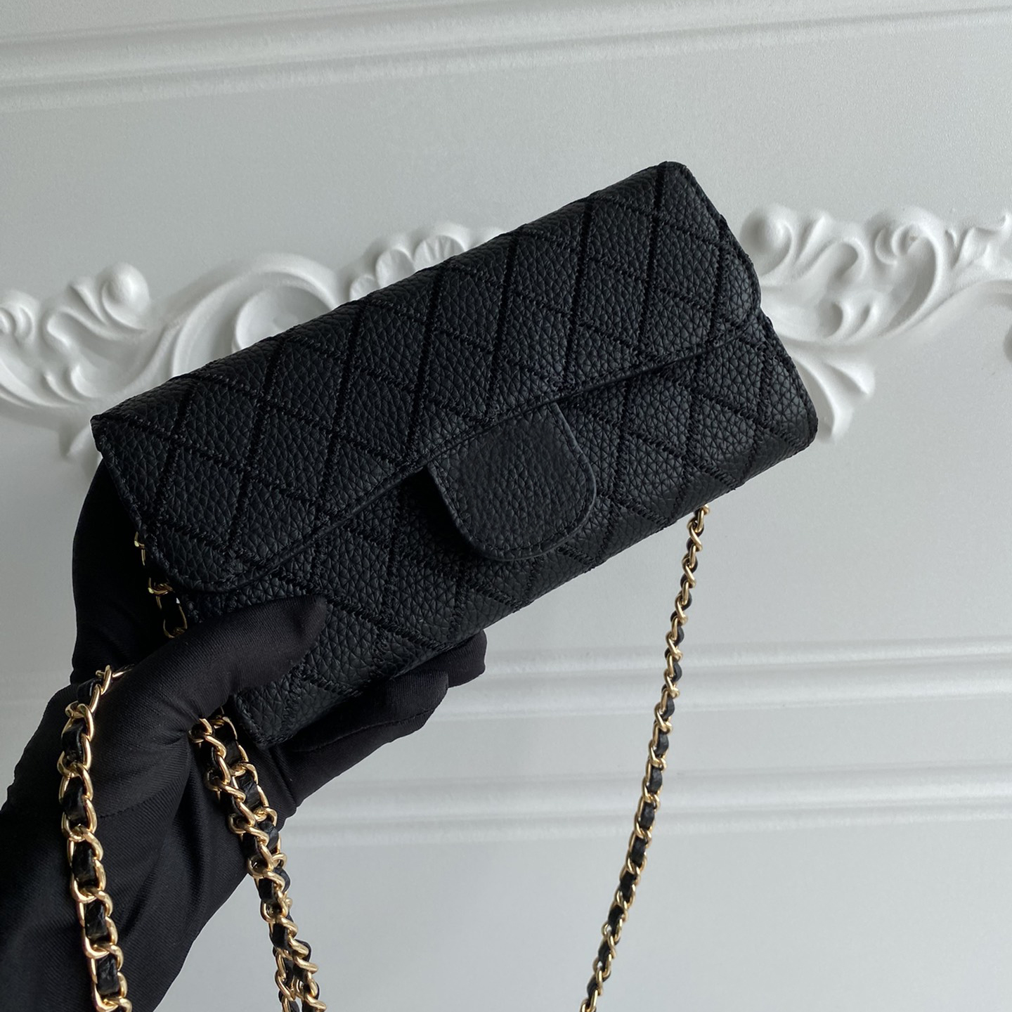 Designer Bags Diamond Lattice Double Letter Logo Mini Women Crossbody Handbag Chain Multicard Wallet, Black
Designer Bags Diamond Lattice Double Letter Logo Mini Women Crossbody Handbag Chain Multicard Wallet, Black