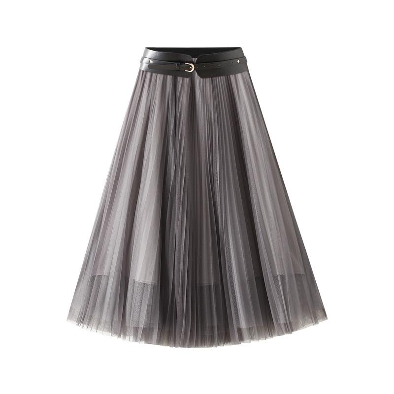 Skirts SHUCHAN Voile Faldas Largas Mujer Pleated Korean Fashion Clothing Lolita Style Empire Mid-Calf Sashes High Waist, Gray
Skirts SHUCHAN Voile Faldas Largas Mujer Pleated Korean Fashion Clothing Lolita Style Empire Mid-Calf Sashes High Waist, Gray
