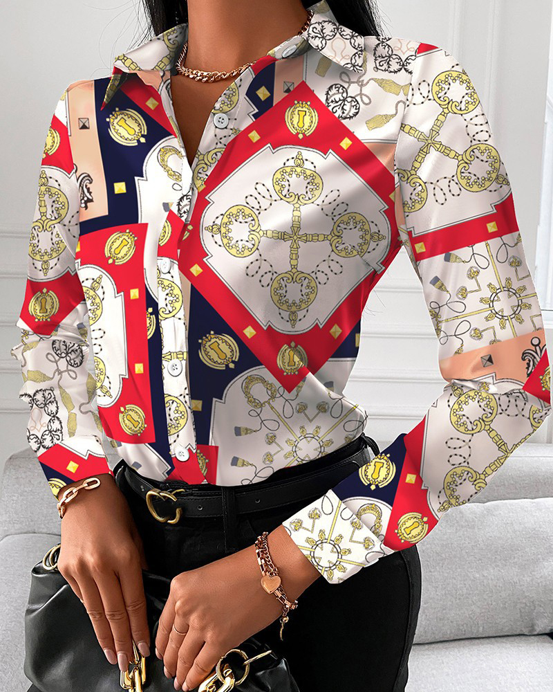 Women's Blouses Shirts Printed Shirt Women Spring Elegant Office Ladies Blouse Clothes Fashion Lapel Long Sleeve Buttons Casual Tops For Woman 230217, 11
Women's Blouses Shirts Printed Shirt Women Spring Elegant Office Ladies Blouse Clothes Fashion Lapel Long Sleeve Buttons Casual Tops For Woman 230217, 11