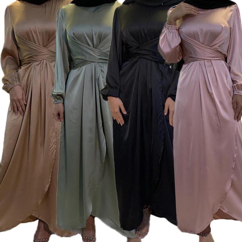 Ethnic Clothing Women Long Dress Solid Satin Muslim Ramadan Islamic Maxi Robe Malaysia Dubai Singapore Bandage Abaya Kaftan Arab Fashion
Ethnic Clothing Women Long Dress Solid Satin Muslim Ramadan Islamic Maxi Robe Malaysia Dubai Singapore Bandage Abaya Kaftan Arab Fashion