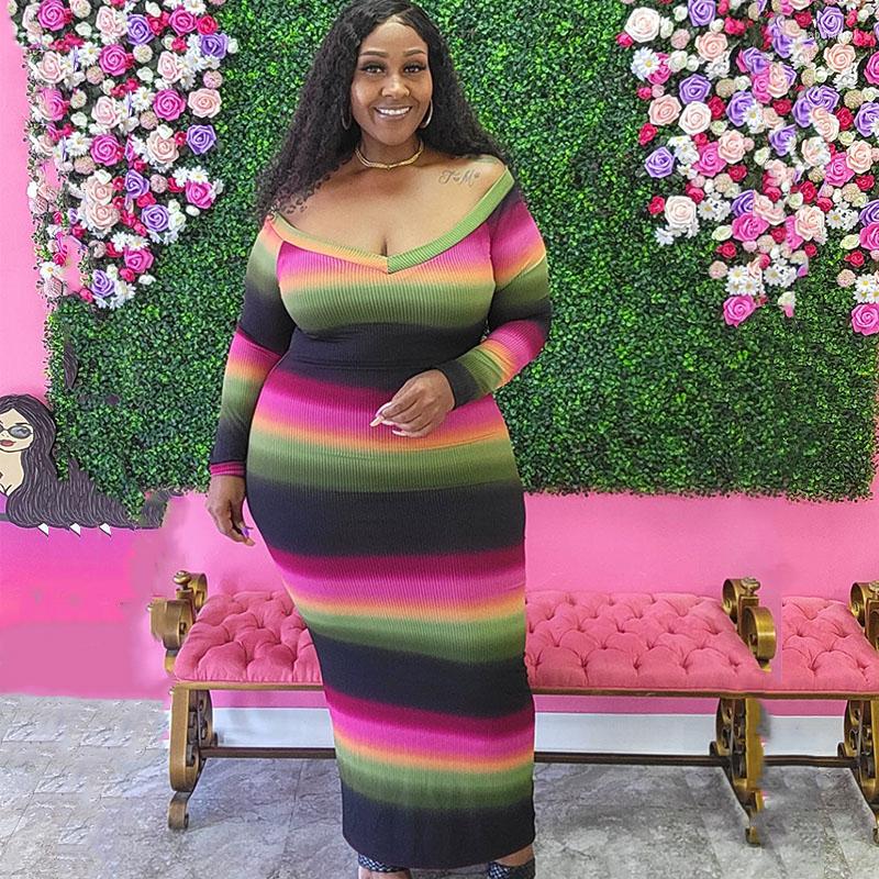Plus Size Dresses Women Long Sleeve Dress Bandage V Neck Sexy Maxi Bodycon Fall Ribbed Wholesale Drop, Blue
Plus Size Dresses Women Long Sleeve Dress Bandage V Neck Sexy Maxi Bodycon Fall Ribbed Wholesale Drop, Blue