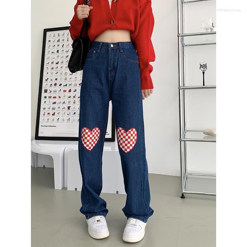 Women' Jeans Streetwear Women' Loose Casual Staight Trouser Ashion Patchwork Harajuku Plaid Pants High Waist Denim 90s, Blue
Women' Jeans Streetwear Women' Loose Casual Staight Trouser Ashion Patchwork Harajuku Plaid Pants High Waist Denim 90s, Blue