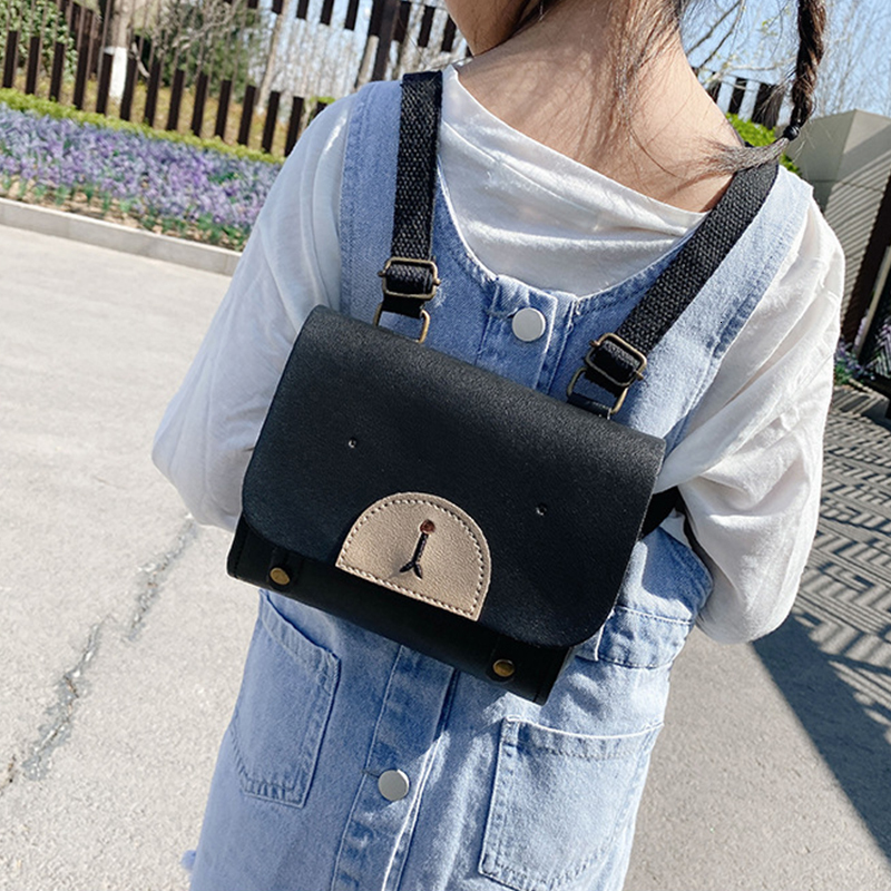 Backpacks Cute PU Leather Children Backpack Cartoon Bear Preschool Bag Baby Boy Girls Mini Kindergarten Schoolbag 230217