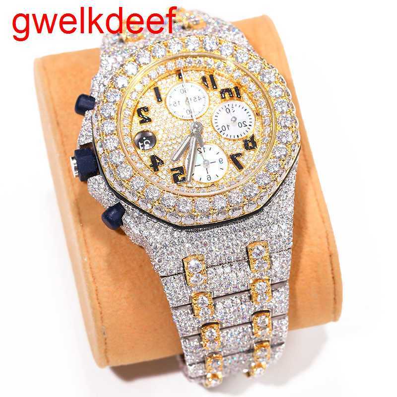 Wristwatches Luxury Custom Bling Iced Out Watches White Gold Plated Moiss anite Diamond Watchess 5A high quality replication Mechanical 49V8, Model 2
Wristwatches Luxury Custom Bling Iced Out Watches White Gold Plated Moiss anite Diamond Watchess 5A high quality replication Mechanical 49V8, Model 2
