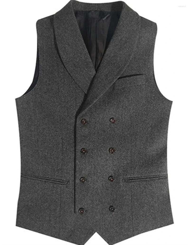 Men' Vests Grey Men' Vest Double Breasted Herringbone Winter Wool Tweed Waistcoat Slim Fit Casual Suit Gentleman Wedding Clothes, Champagne
Men' Vests Grey Men' Vest Double Breasted Herringbone Winter Wool Tweed Waistcoat Slim Fit Casual Suit Gentleman Wedding Clothes, Champagne