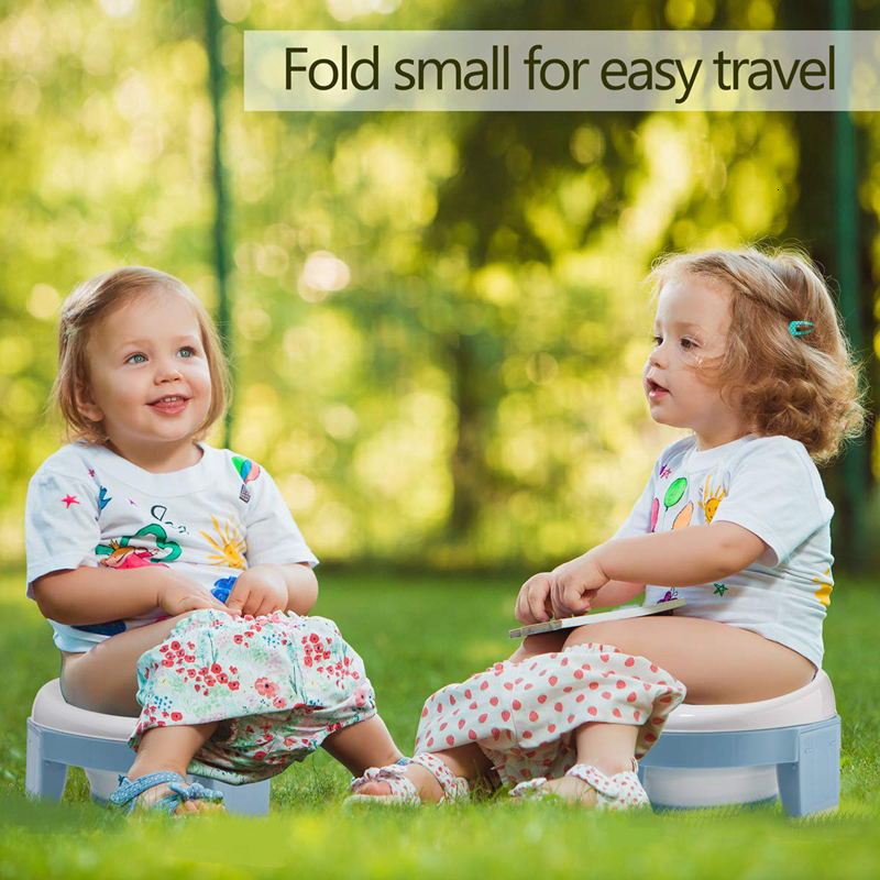 Seat Covers Baby Pot Portable Potty Training Seat for Toddler Kids Foldable Training Toilet for Travel with Travel Bag and Storage Bag 230217