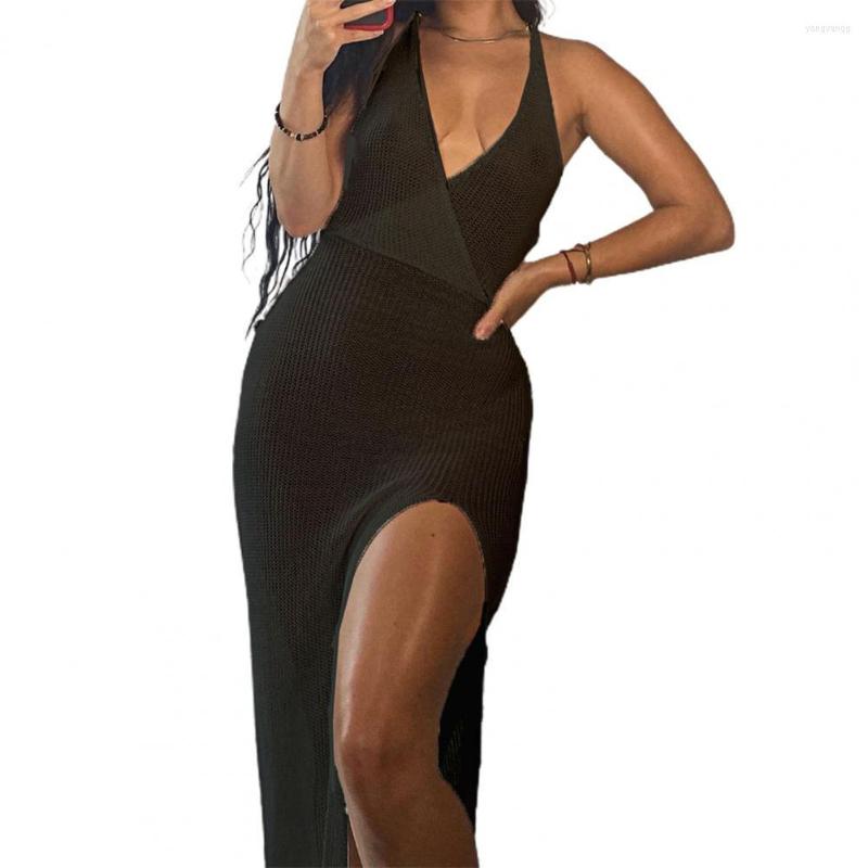Casual Dresses Summer Sexy Women Dress Crochet See Through Backless Bandage High Split Deep V-neck Beach Party Beachwear, Black
Casual Dresses Summer Sexy Women Dress Crochet See Through Backless Bandage High Split Deep V-neck Beach Party Beachwear, Black